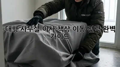 대형 사무실 이사? 책상 이동 전략 완벽 가이드!